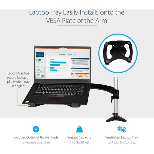 StarTech.com Desk Mount Laptop Arm, Full Motion Ar