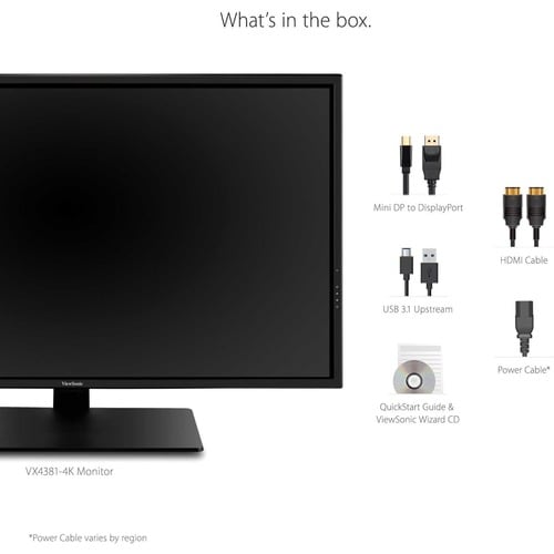 Monitor LED UHD 4K de 43" ViewSonic Entertainment VX4381-4K - 16:9