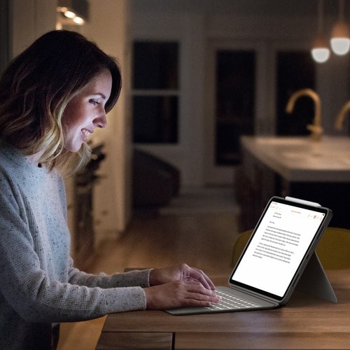 LOGITECH COMBO TOUCH POUR IPAD AIR 4E GÉNÉRATION OXFORD GRIS