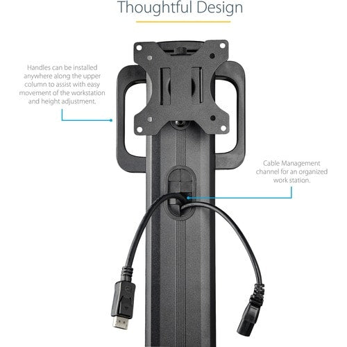 StarTech.com Mobile Standing Workstation with Monitor Mount