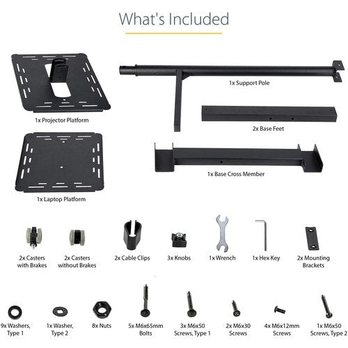 StarTech.com Mobile Projer and Laptop Stand/Cart