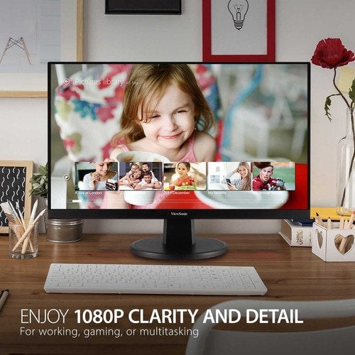 Écran Viewsonic 27 pouces, dalle MVA, résolution 1920 x 1080 - 27 pouces visible - Multi