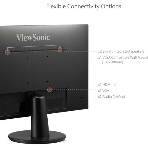 Écran Viewsonic 27 pouces, dalle MVA, résolution 1920 x 1080 - 27 pouces visible - Multi