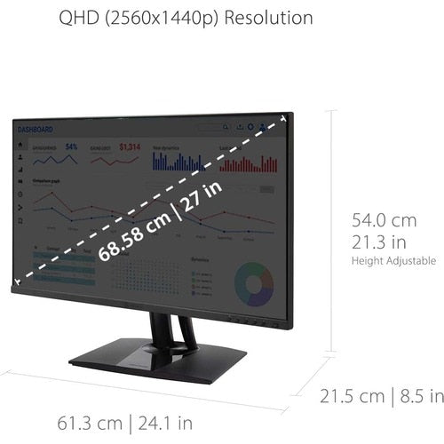 ÉCRAN DE CONCEPTION GRAPHIQUE QHD PRO 27 PO USB-C 2560 x 1440