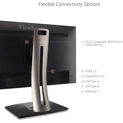 Monitor LED ViewSonic ColorPro VP2768a-4K de 27" con resolución 4K UHD y relación de aspecto 16:9