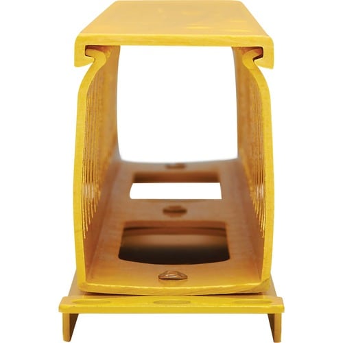 Tripp Lite by Eaton Horizontal Cable Manager - Finger Duct with Cover, Yellow, 1U - Horizo