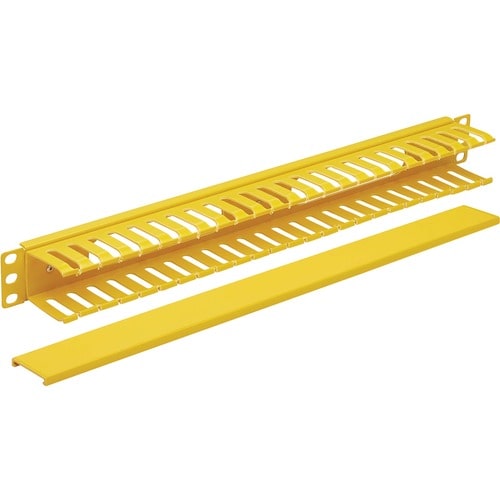 Gestionnaire de câbles vertical Tripp Lite par Eaton - Conduit à doigts avec couvercle, jaune, 1,8 m (6 pi)