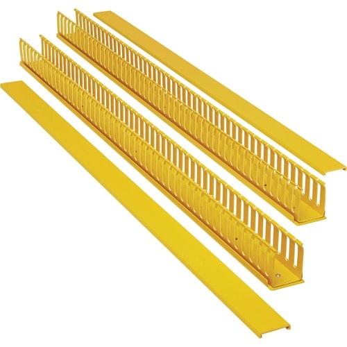 Gestionnaire de câbles vertical Tripp Lite par Eaton - Conduit à doigts avec couvercle, jaune, 6 pieds
