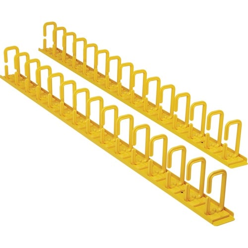 Tripp Lite by Eaton Vertical Cable Manager - Flexible Rings, Yellow, 6 ft. (1.8 m) - Verti