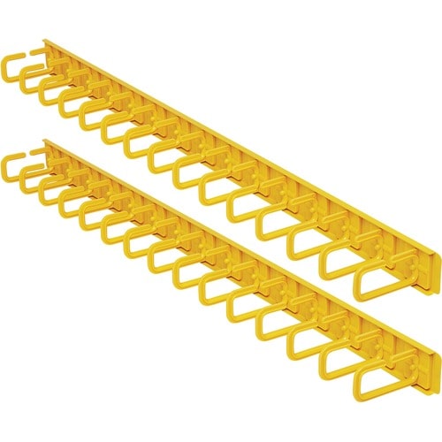 Tripp Lite by Eaton Vertical Cable Manager - Flexible Rings, Yellow, 6 ft. (1.8 m) - Verti