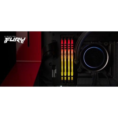 KIT DE 4 DIMM DDR4 CL16 DE 64 GB Y 3200 MHZ FURY BEAST RGB