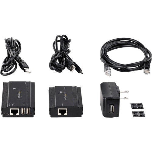 Concentrador extensor USB 2.0 de 4 puertos StarTech.com sobre cable Ethernet CAT5e/CAT6