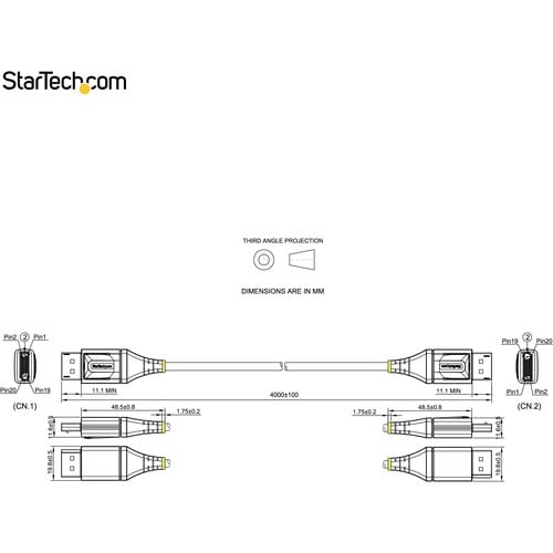 StarTech.com 13ft (4m) VESA Certified DisplayPort 1.4 Cable