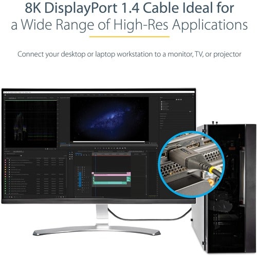 StarTech.com 13ft (4m) VESA Certified DisplayPort 1.4 Cable