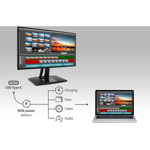 Écran Viewsonic 32 pouces, dalle IPS, résolution 3840 x 2160 - 31,5 pouces visible - en