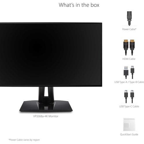 Écran Viewsonic 32 pouces, dalle IPS, résolution 3840 x 2160 - 31,5 pouces visible - en