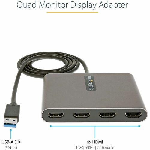 Adaptateur StarTech.com USB 3.0 vers HDMI Quad