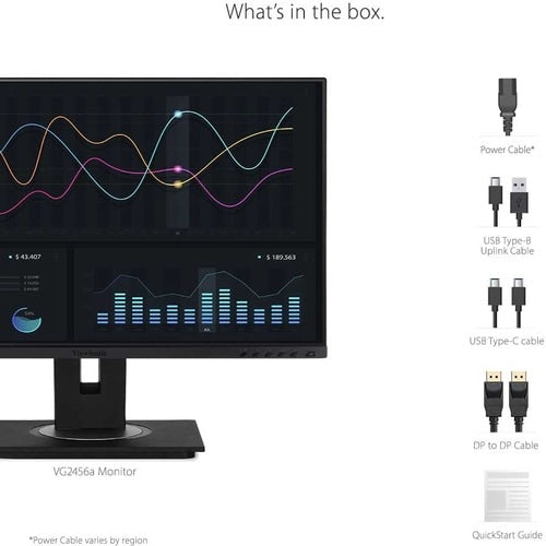 Écran Viewsonic 24 pouces, dalle IPS, résolution 1920 x 1080 - 23,8 pouces visibles - en