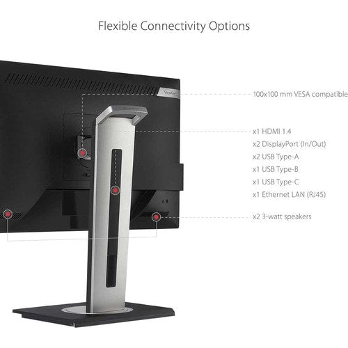 Écran Viewsonic 24 pouces, dalle IPS, résolution 1920 x 1080 - 23,8 pouces visibles - en