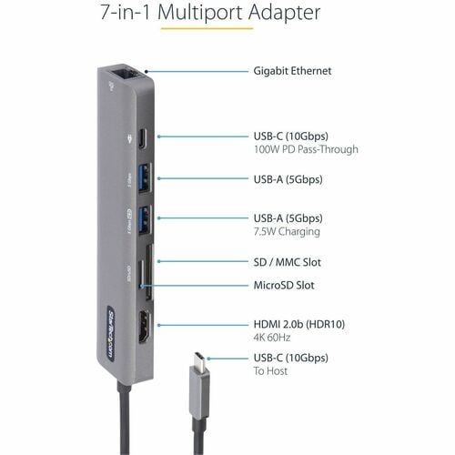 Adaptador multipuerto USB C de StarTech.com, USB
