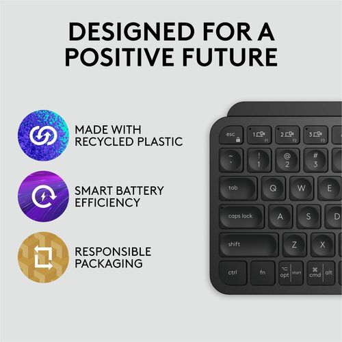 Clavier sans fil rétroéclairé Logitech MX Keys Mini, minimaliste et compact