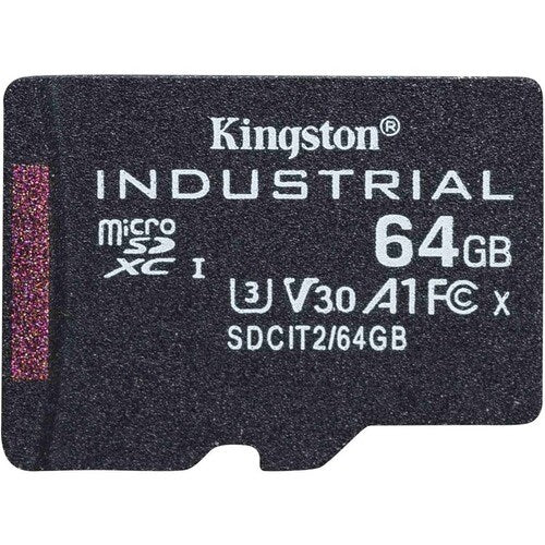 64GB MCROSDXC INDUSTRIAL C10 A1 PSLC CARD SINGLE PACK W/O ADAPTER