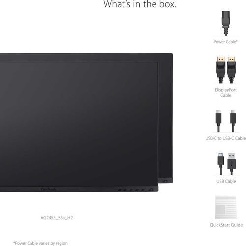 Moniteur LED Full HD ViewSonic Graphic VG2455_56a_H2 24 pouces - 16:9 - 23,8 pouces