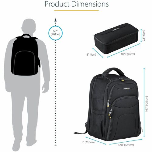 StarTech.com 15.6" Laptop Backpack w/ Removable Ac