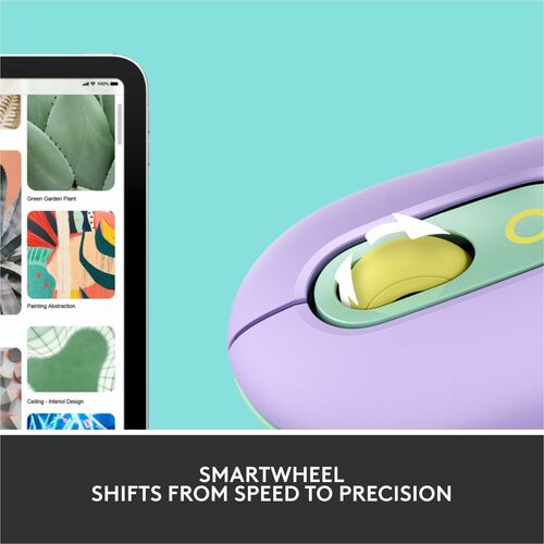 Souris Logitech POP avec emoji - Daydream Mint - Optique