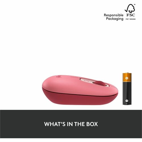 Souris Logitech POP avec emoji - Rose briseur de cœur - Optique