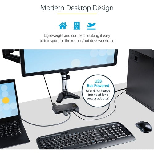 Commutateur KVM 2 ports USB-A/HDMI USB-C 4K 60 Hz HDMI 2.0