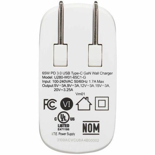 Chargeur mural compact USB-C Tripp Lite par Eaton