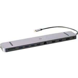 Base de carga triple HD USB-C IOGEAR Dock Pro con PD 3.0 para portátiles, tabletas, estaciones de trabajo y monitores