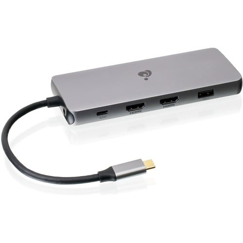 Base compacta IOGEAR USB-C Triple HD con PD 3.0 para portátiles, tabletas, estaciones de trabajo y monitores