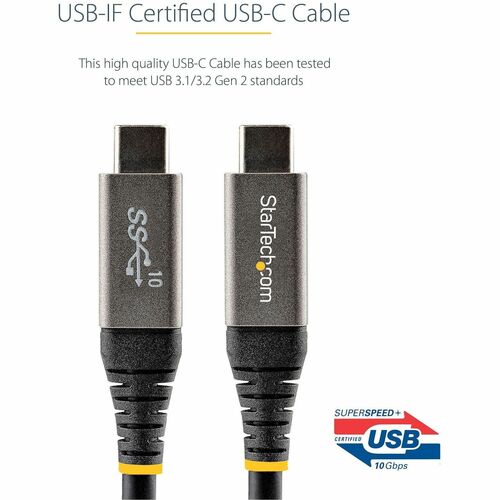 Cable USB C StarTech.com de 1 m y 90 cm, 10 Gbps, con certificación USB-IF, USB 3.1 tipo C