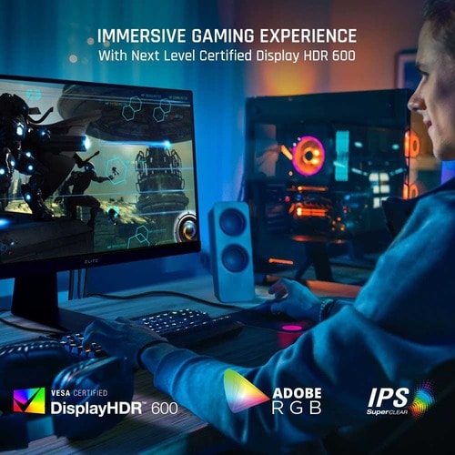 Monitor para juegos IPS de 32 pulgadas QHD, 165 Hz, 0,5 ms, 2560 x 1440, NVIDIA G-SYNC