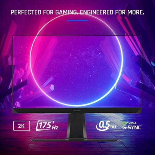 Monitor para juegos IPS de 32 pulgadas QHD, 165 Hz, 0,5 ms, 2560 x 1440, NVIDIA G-SYNC