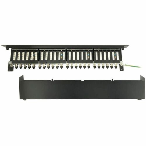 Panel de conexión blindado Cat6a de 24 puertos de Tripp Lite by Eaton - 10 Gbps, STP, 110 perforaciones