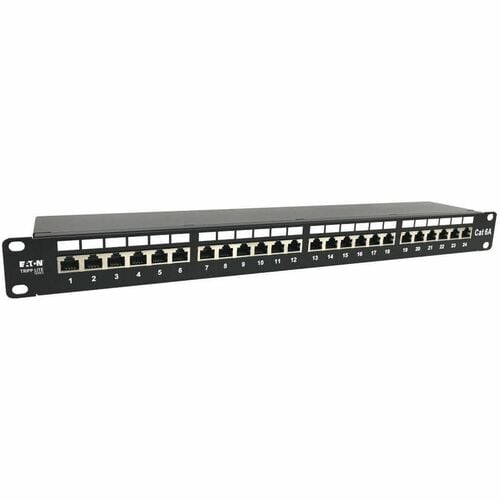 Panel de conexión blindado Cat6a de 24 puertos de Tripp Lite by Eaton - 10 Gbps, STP, 110 perforaciones