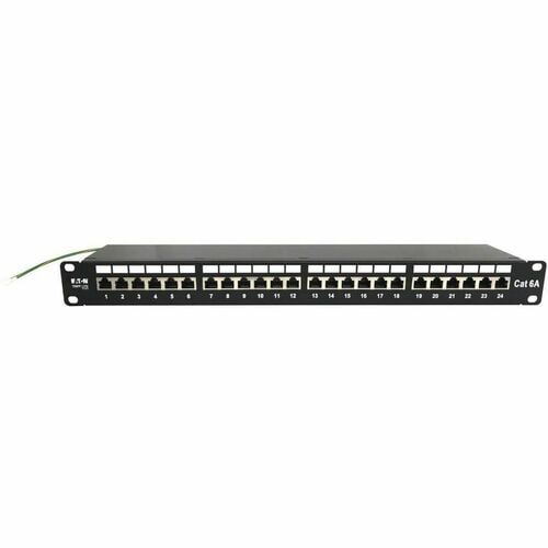 Panel de conexión blindado Cat6a de 24 puertos de Tripp Lite by Eaton - 10 Gbps, STP, 110 perforaciones