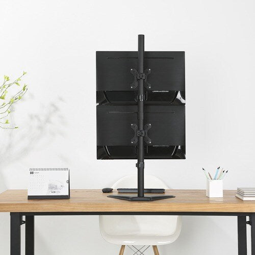 SUPPORT DE BUREAU POUR MONITEUR À DOUBLE EMPILAGE 13-32 PO INCLINABLE PIVOTANT ROTATIF