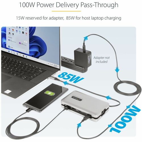 Adaptador multipuerto USB C, USB C a 4K 60Hz HDMI 2.0, 2