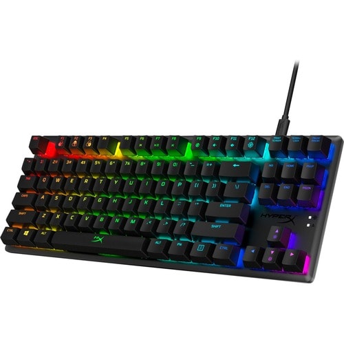 HyperX Alloy Origins - Teclado mecánico para juegos - HX Aqua (diseño estadounidense)