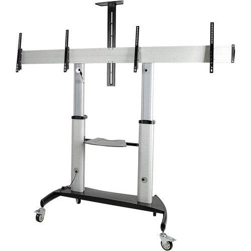 StarTech.com Dual TV Cart, 60in VESA TVs up to 50k