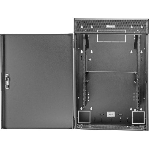 Caja de montaje en pared vertical Panduit TrueEdge, 9RU, negra - Cantidad mínima de pedido (Mín.)