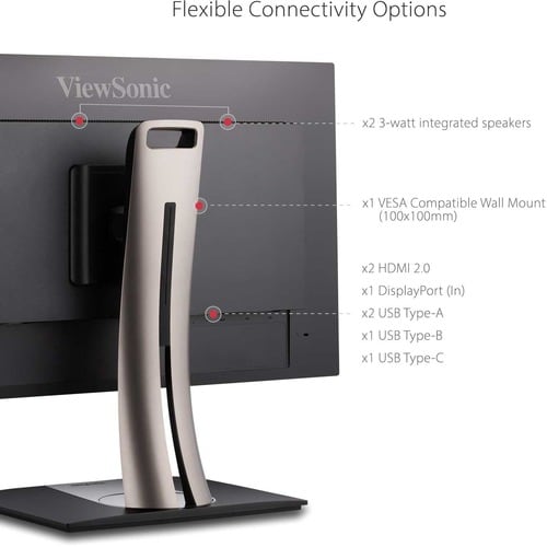 Écran Viewsonic 32 pouces, dalle IPS, résolution 3840 x 2160 - 31,5 pouces visible - en