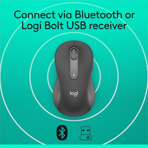 Logitech Signature M650 L Gauche (Graphite) - Optique - Sans fil