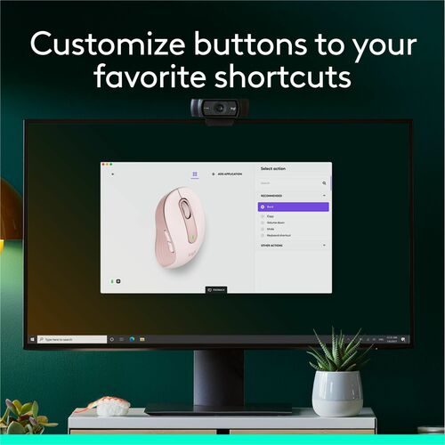 Logitech Signature M650 (Rosa) - Óptico - Inalámbrico