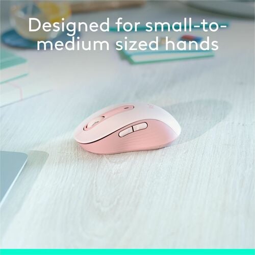 Logitech Signature M650 (Rosa) - Óptico - Inalámbrico
