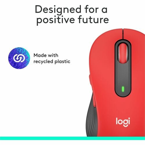 Logitech Signature M650 L (Rojo) - Óptico - Inalámbrico